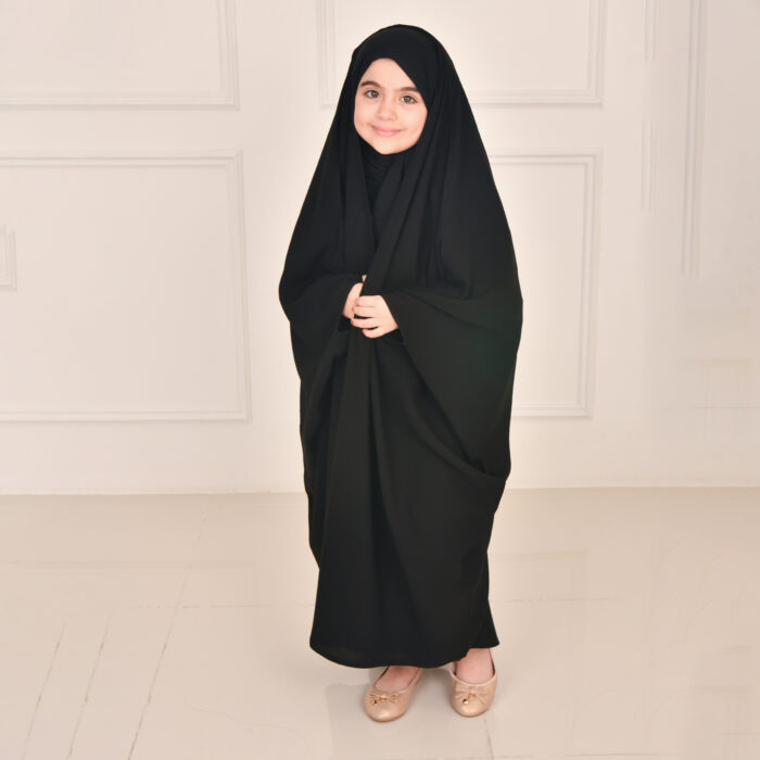 ⁦عبايه رأس بناتية بقصة فراشة مع مطاط لتثبيت⁩ - الصورة ⁦2⁩