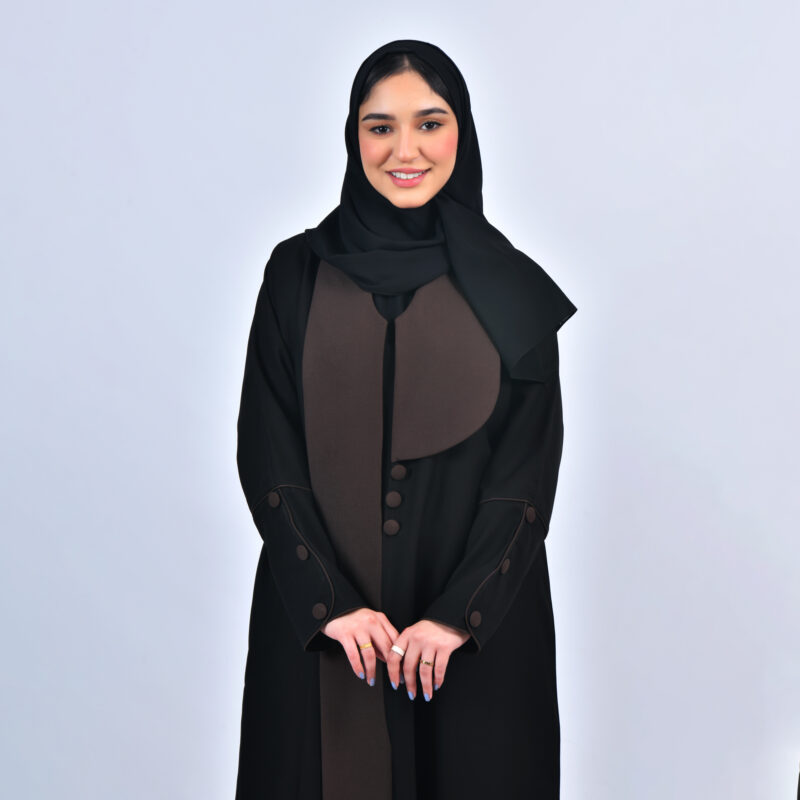عباية لف بقصة بليزر بياقة مميزة