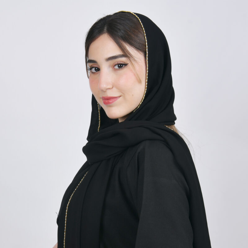 حجاب حرير أسود